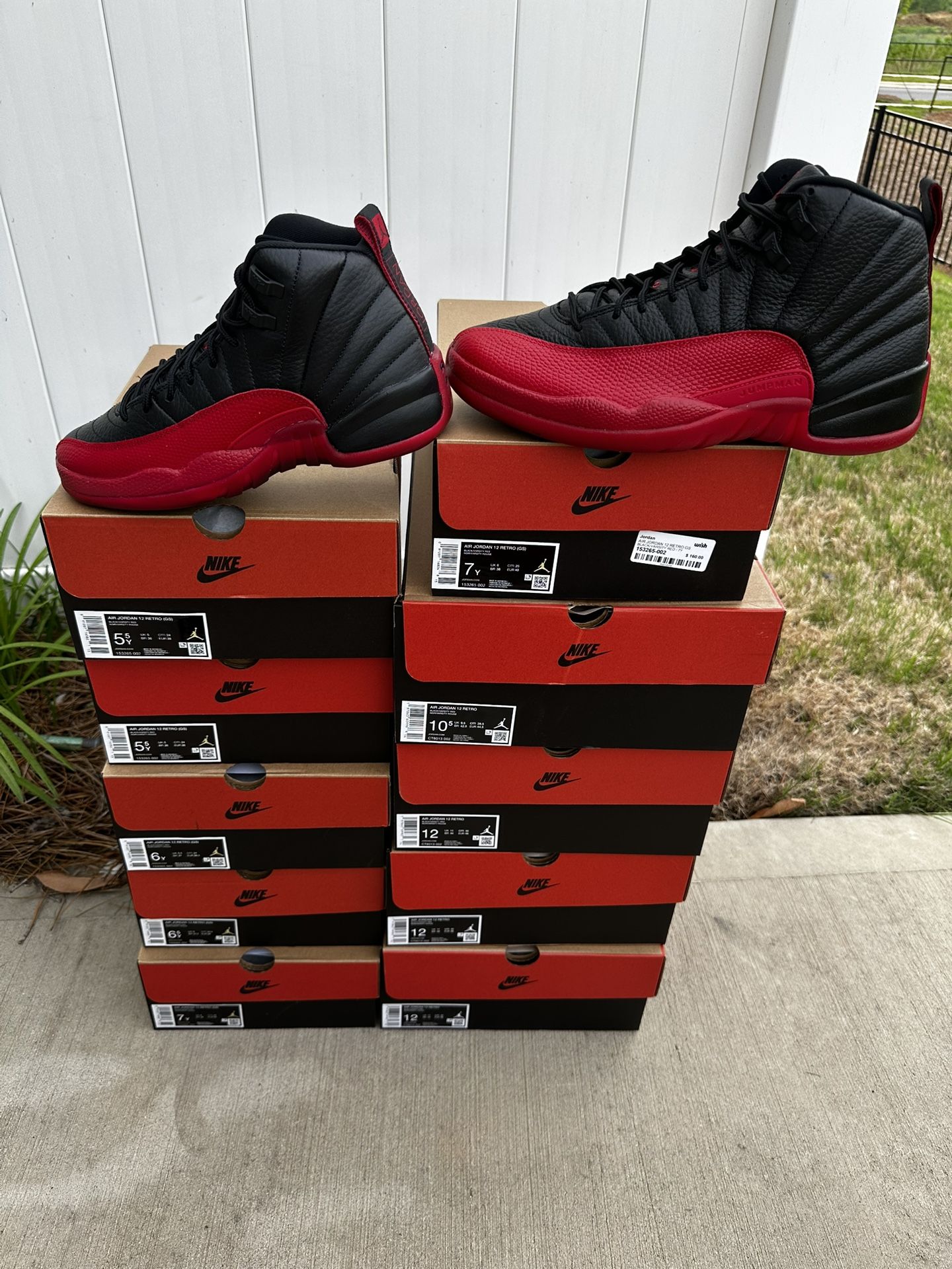 BRAND NEW JORDAN 12 “FLU GAME” FOR SALE! GS SIZES 6,