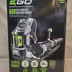 EGO 56 Volt Backpack Leaf Blower With Battery & Charger 145 MPH 600 CFM 56V