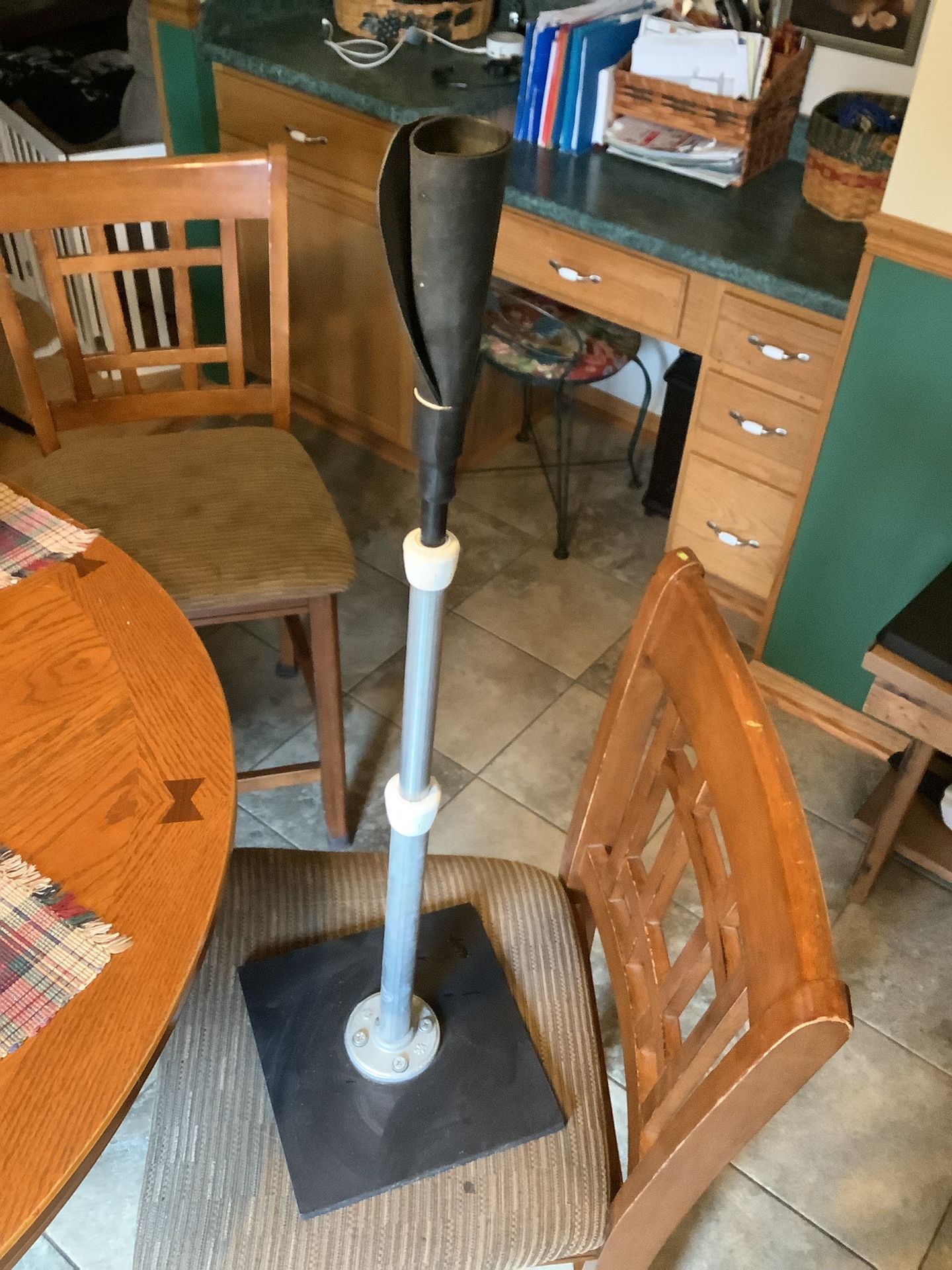 Batting Tee adjustable with metal base perfect for baseball and softball approx 24” to 38” adjusts