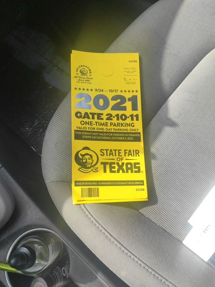 State Fair Parking Tickets