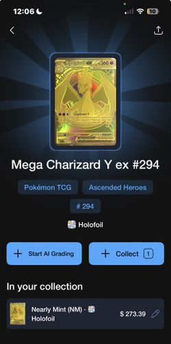 Ascended hero’s mega charizard Y RX near mint