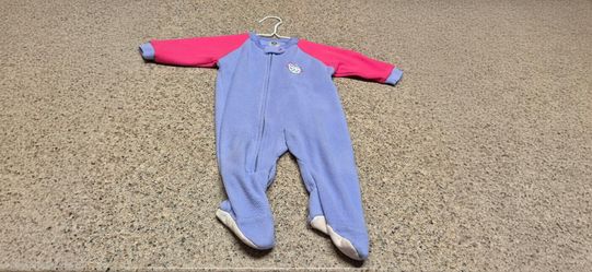 Gerber Baby Girl 12M Fleece Footed Pajamas Lot 2 Pack Owls Pink Purple