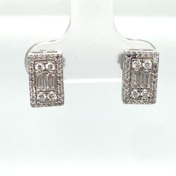 10KT White Gold Diamond Earrings .5CTW 151961/4