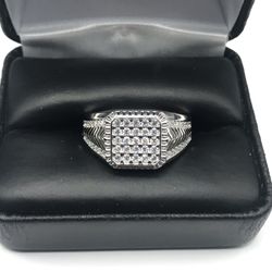 925 Sterling Silver 3.00CT MOISSANITE Men’s Ring Size 12