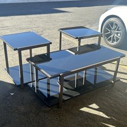 Modern Glass Coffee & End Table Set (Looking To Sell ASAP)