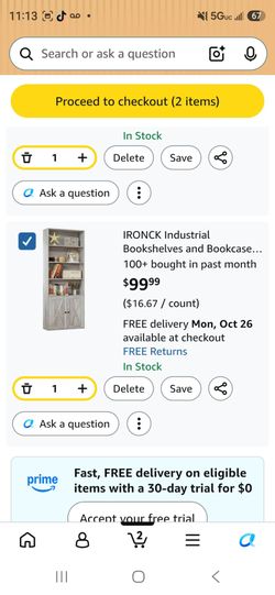 Gray bookshelf