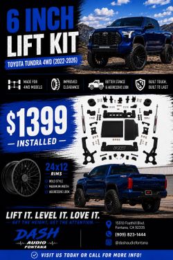 6 Inch Lift Kit Toyota Tundra 4WD (2022-2026)