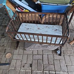Old Wooden Bassinet