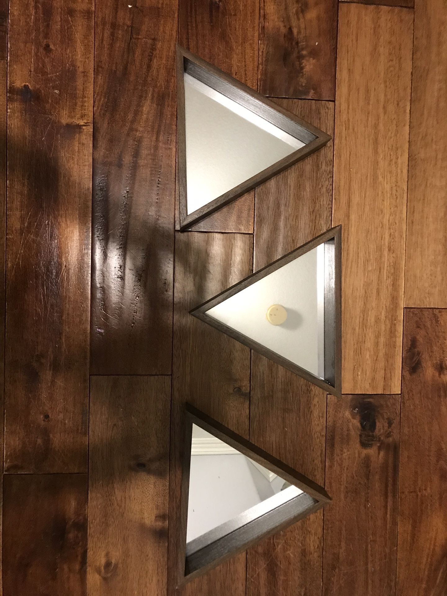 Triangle mirror wall hanging decor