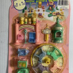 SUPER RARE!!! VINTAGE 90s Meow meow’s wonderland Cats fun Fair Playset!!