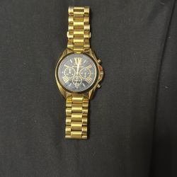 Michael Kors Gold Watch Black Face 