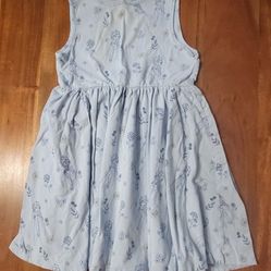 Disney 4T Girls Frozen Blue Elsa Sleevelese Dress