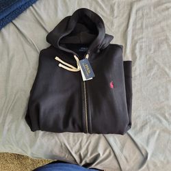 Polo Zip Up Fleece Sweater 