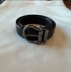 Ferragamo dark brown leather belt
