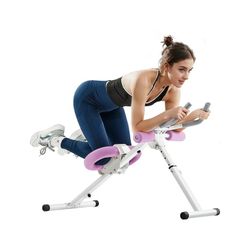 KFFKFF Abdominal Exercise Device, Home Gym Ab Training Gear for Ladies, Supports up to 330 lbs for Strength Conditioning, Adjustable and Collapsible A