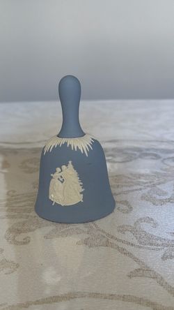 Wedgwood Jasperware blue 1999 Christmas Bell