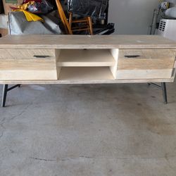 Mid-century Wood Media Table