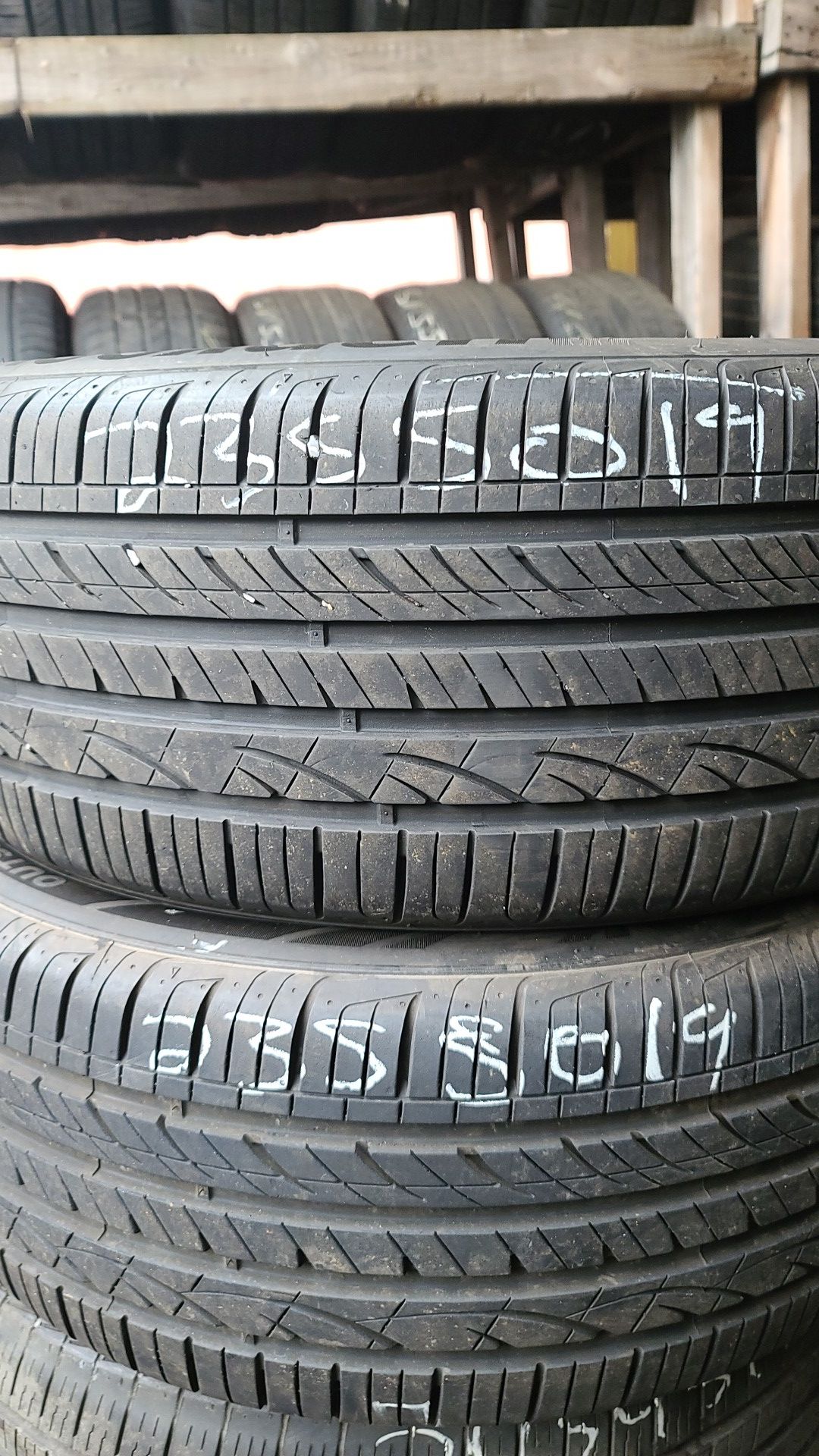 235 50 19 (2) HIGH TREAD all season used tires FREE INSTALLATION AND BALANCE HANKOOK BRAND