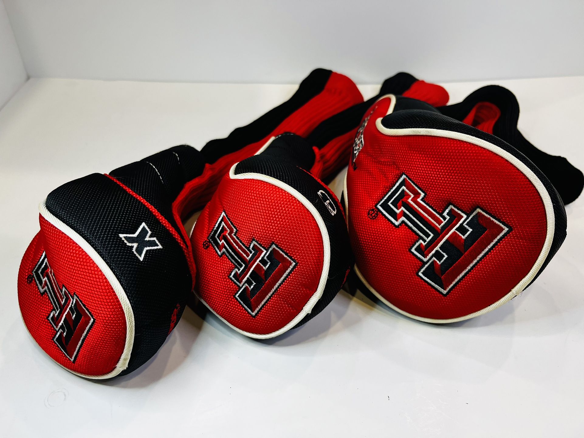 Texas Tech Golf Headcovers | Set 1, 3, & X | Red Raiders NCAA Logo Black Red
