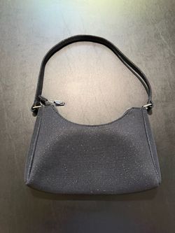 Black Glitter Mini Shoulder Bag