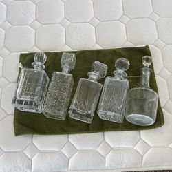 5 Crystal Decanters