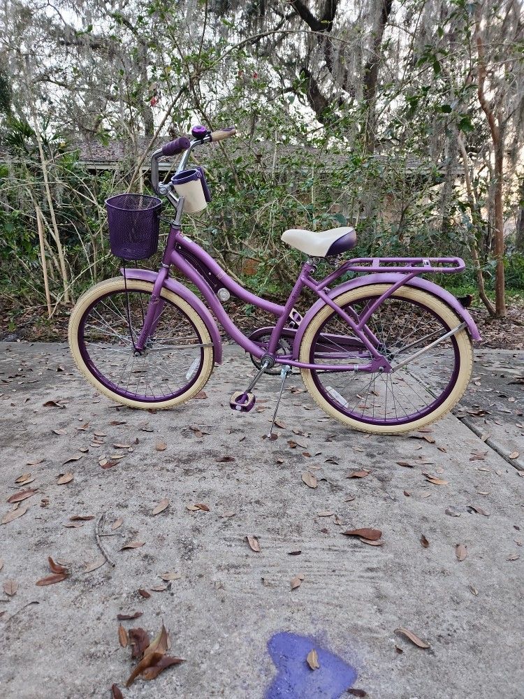 2 left - Huffy 24" Purple Satin Cruiser Bike Nel Lusso Girls'