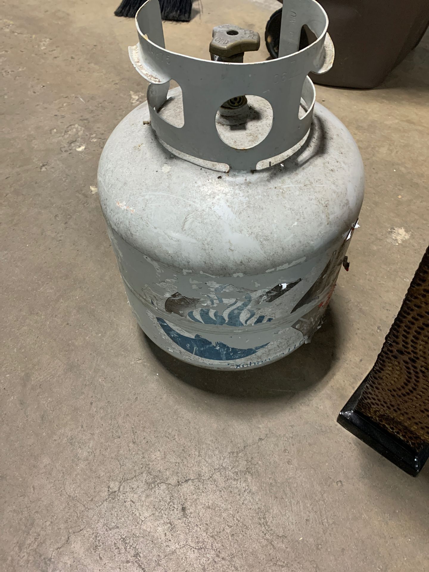 Empty propane tank