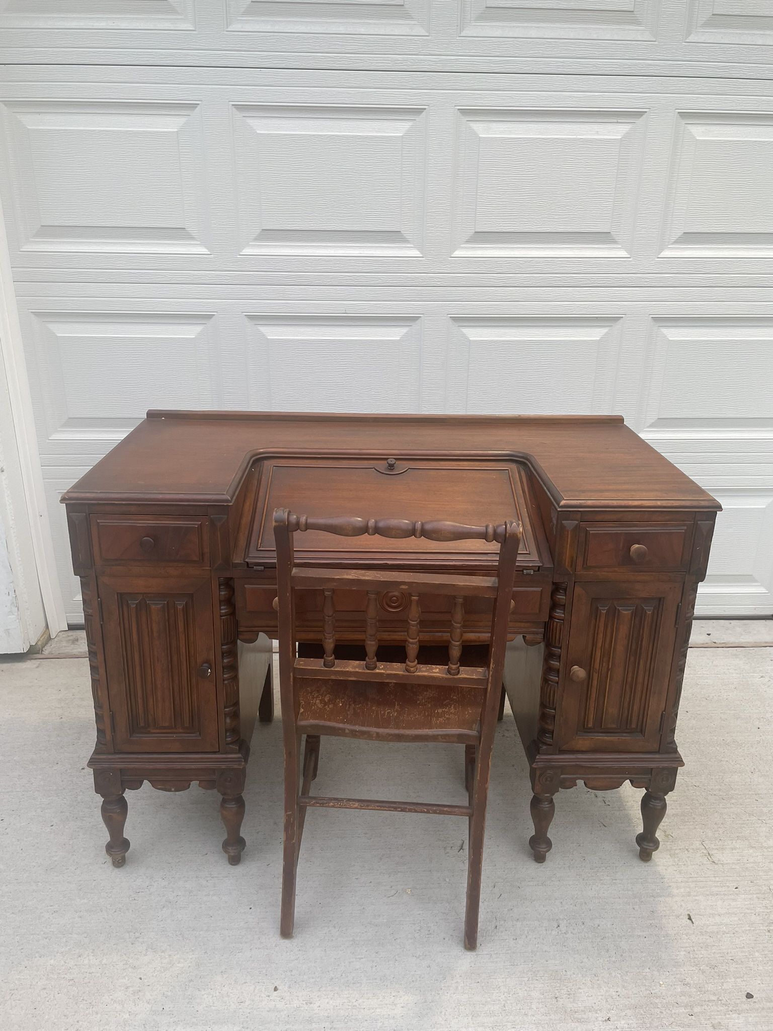 Antique Secretary’s Desk with Chair