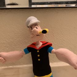 Popeye  Sailor Man Vintage 10” Plush Vintage 