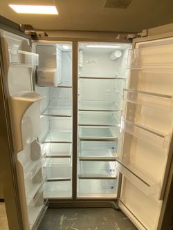 🔥 FRIGIDAIRE STAINLESS STEEL SIDE-BY-SIDE REFRIGERATOR — ICE COLD! 🔥  💎 Gently Used — Excellent Condition ❄️ ICE COLD — TESTED & WORKING PERFECTLY!