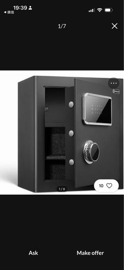 WINCENT Secure Deluxe Home Security Safe with Dual Digital Keypad and Key Access