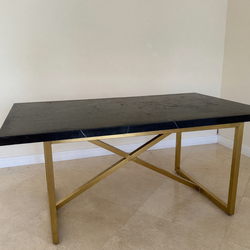 RH Rectangular Marble Dining Table – Fair Condition, Seats 6 - Miami, FL
