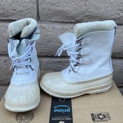 White Sorel Waterproof Snow Boots Sz 6