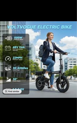 New!!!Voltvogue Electric Folding Bike 500W
