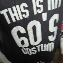 New 60s Costume Halloween T-shirt Black Mens XL