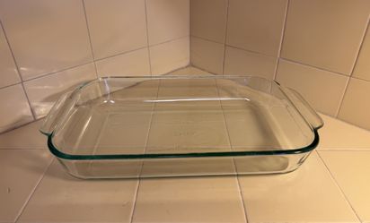 Vintage Pyrex #232 Roasting Dish Rectangle Clear Glass Ovenware 2.2 Qt