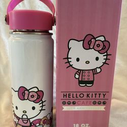 NEW Hello Kitty Cafe 10th Anniversary Water Bottle