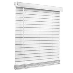 Cordless 2” Faux-Wood Horizontal Blind with Tilt Wand