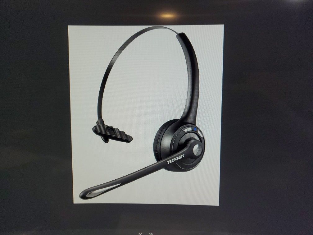 Bluetooth Headset, Wireless On Ear Headphone Built In Mic, Black