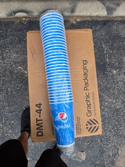 Pepsi Branded Paper Cups Stack 44oz