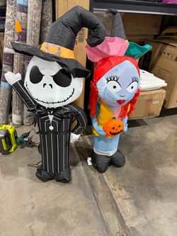 Halloween inflatable decor set The Nightmare Before Christmas Jack Sally