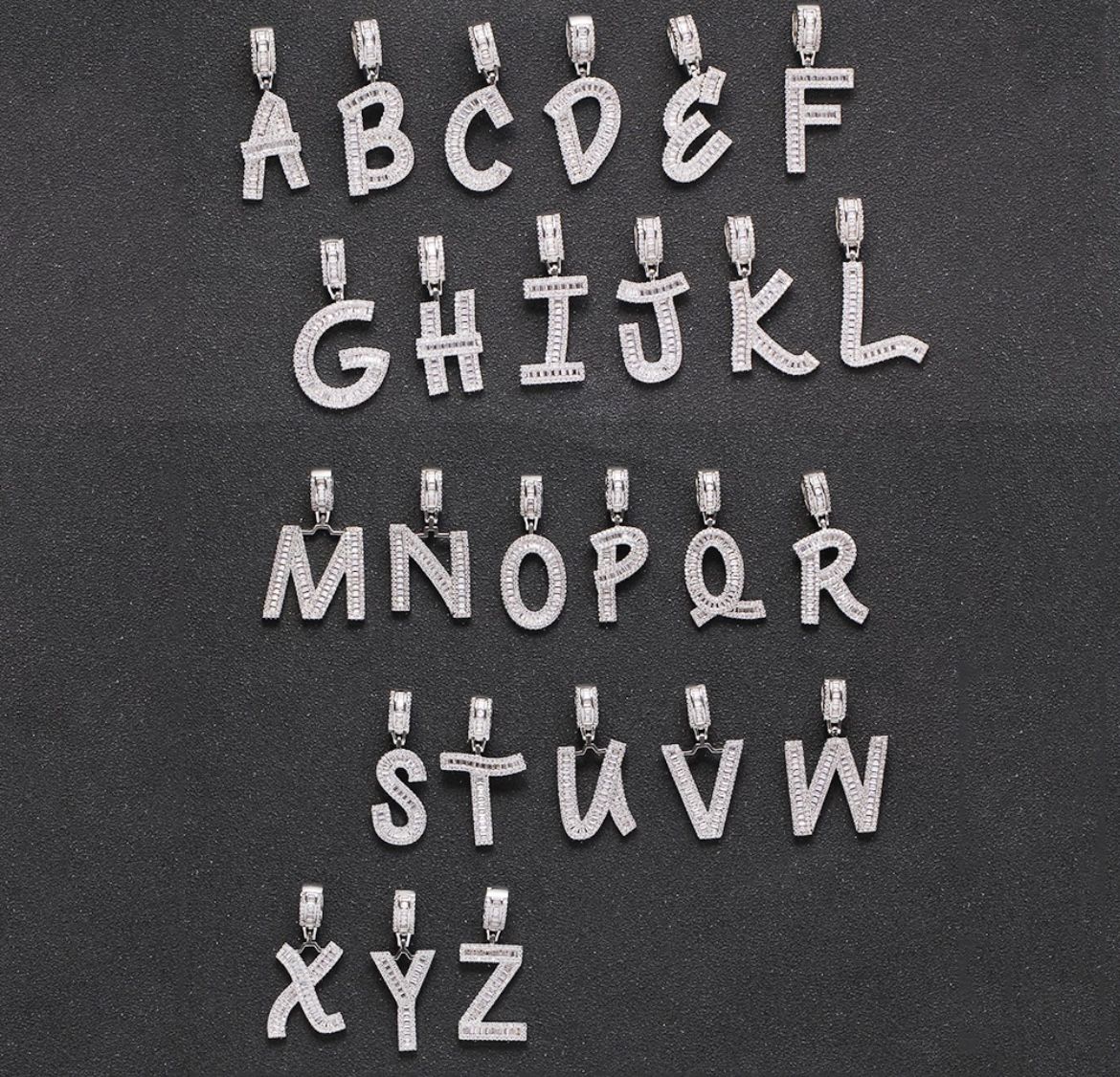 18k Gold Initial Pendant Necklace A,B,D,E,J,K,S,T