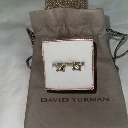 David Yurman Stud Earrings Morganite And Diamonds