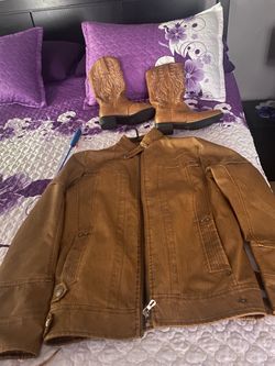 Men’s boots and jacket