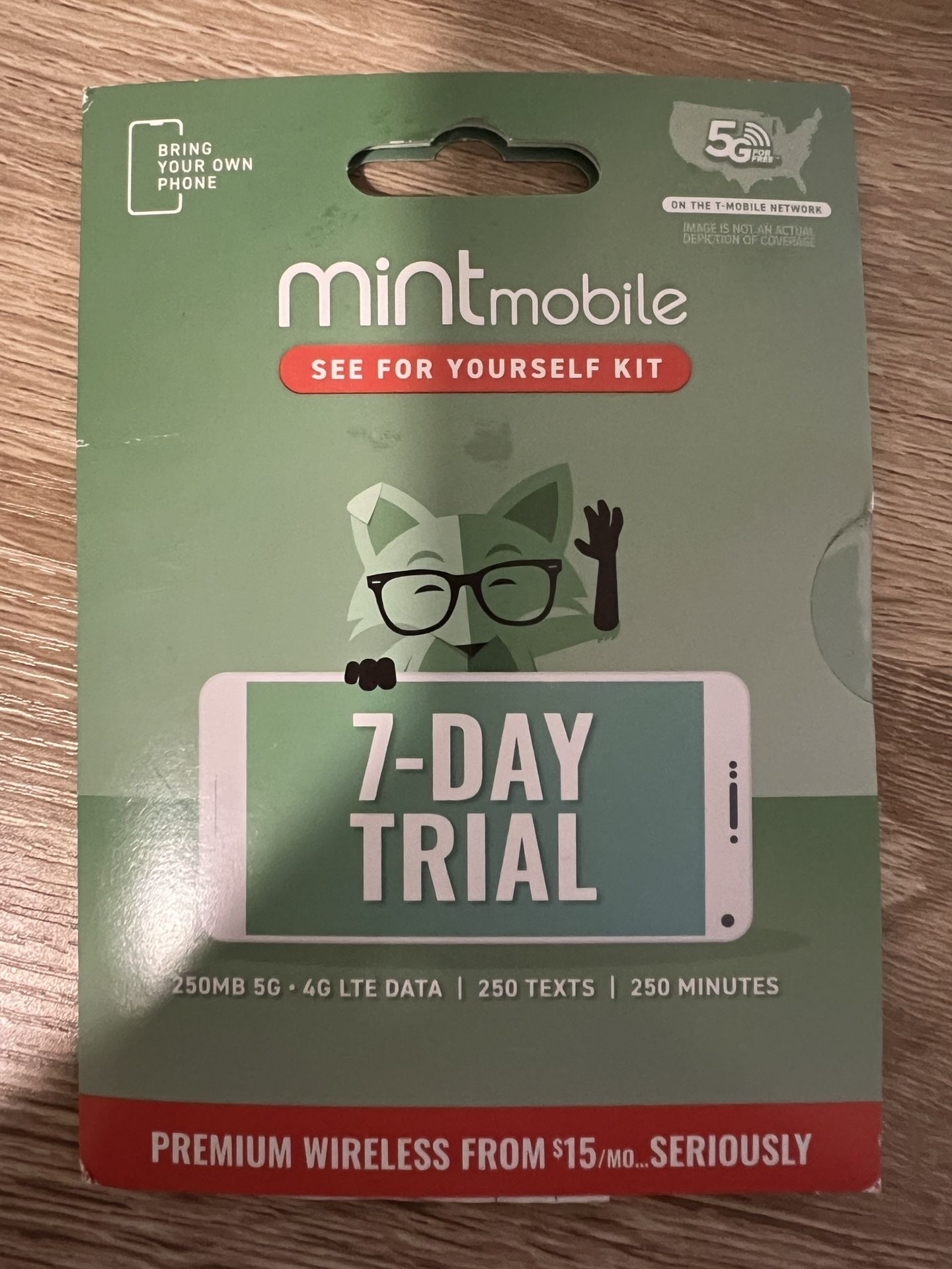 Mint Mobile 7 Day Trial Sim Card Nice And Good Unopened