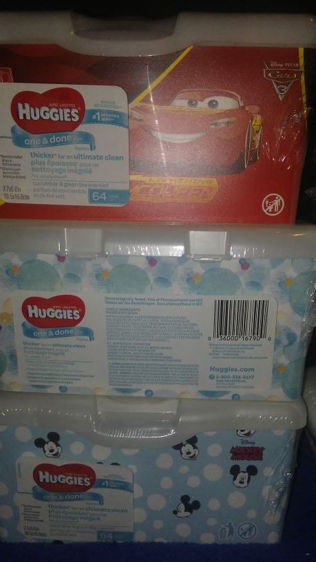 Pamper and Huggies wipes for $2 each
