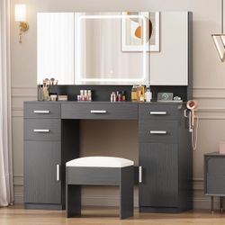 Vanity and stool