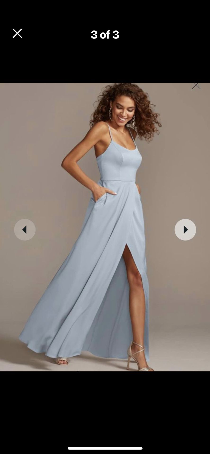 Bridesmaid Dress Dusty Blue Size (4)