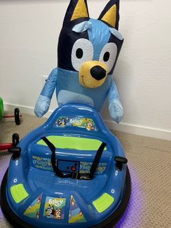 Bluey ride on with inflatable character