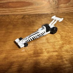 1993 Hot Wheels Mattel Zebra Striped Dragster Top Fuel Drag Racer Diecast Car